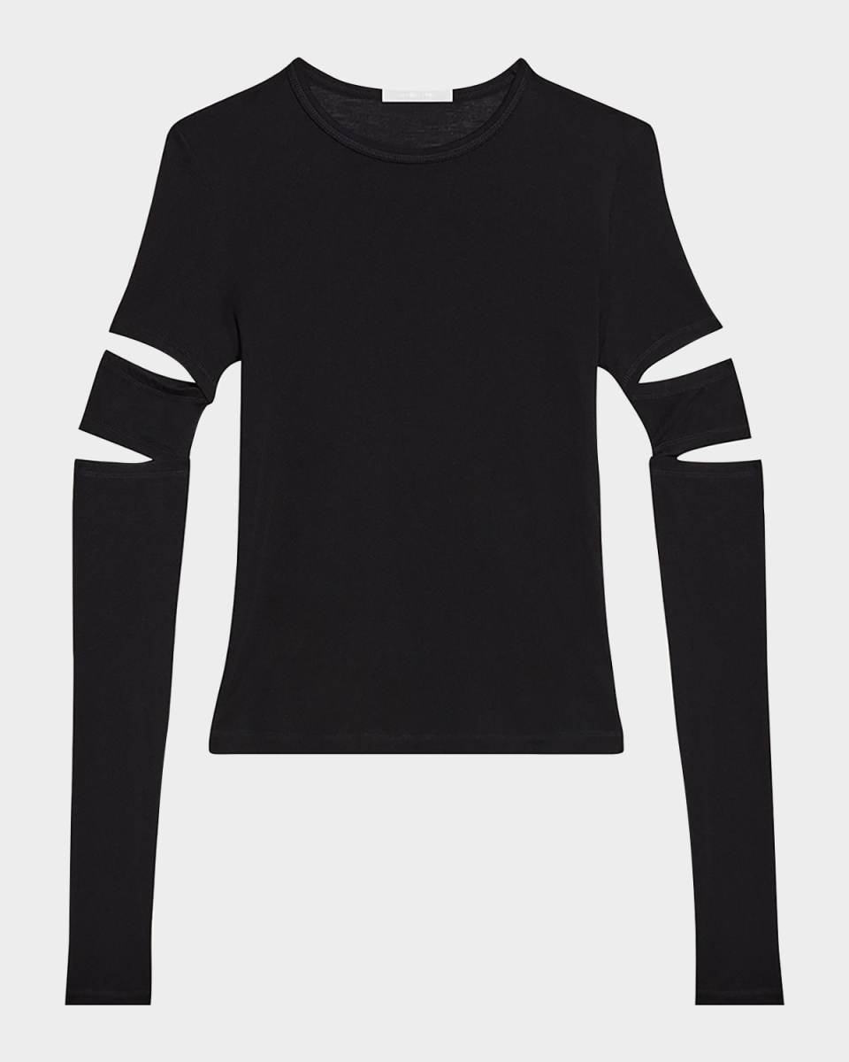 Long-Sleeve Slash Top